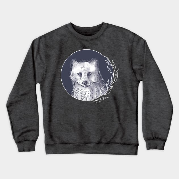 Arctic Fox (Light) Crewneck Sweatshirt by MareveDesign